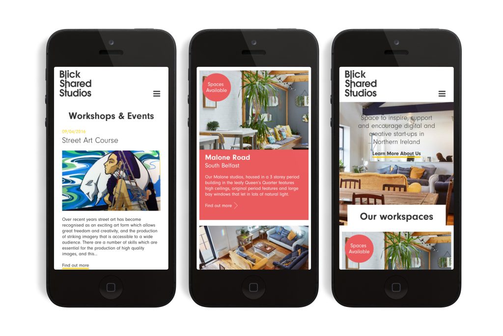 Blick Shared Studios Website