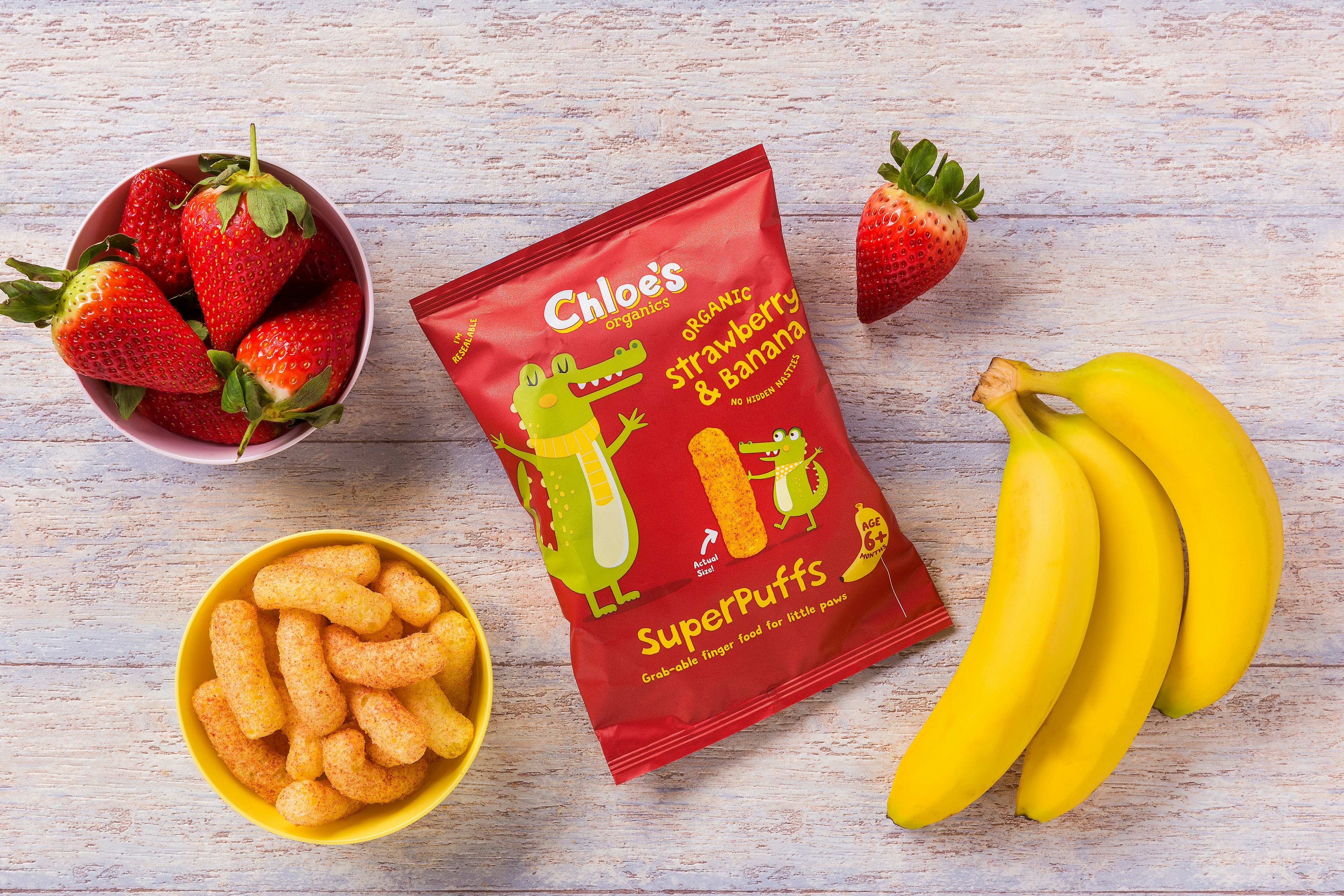 Chloes organics Snacks Packaging photography