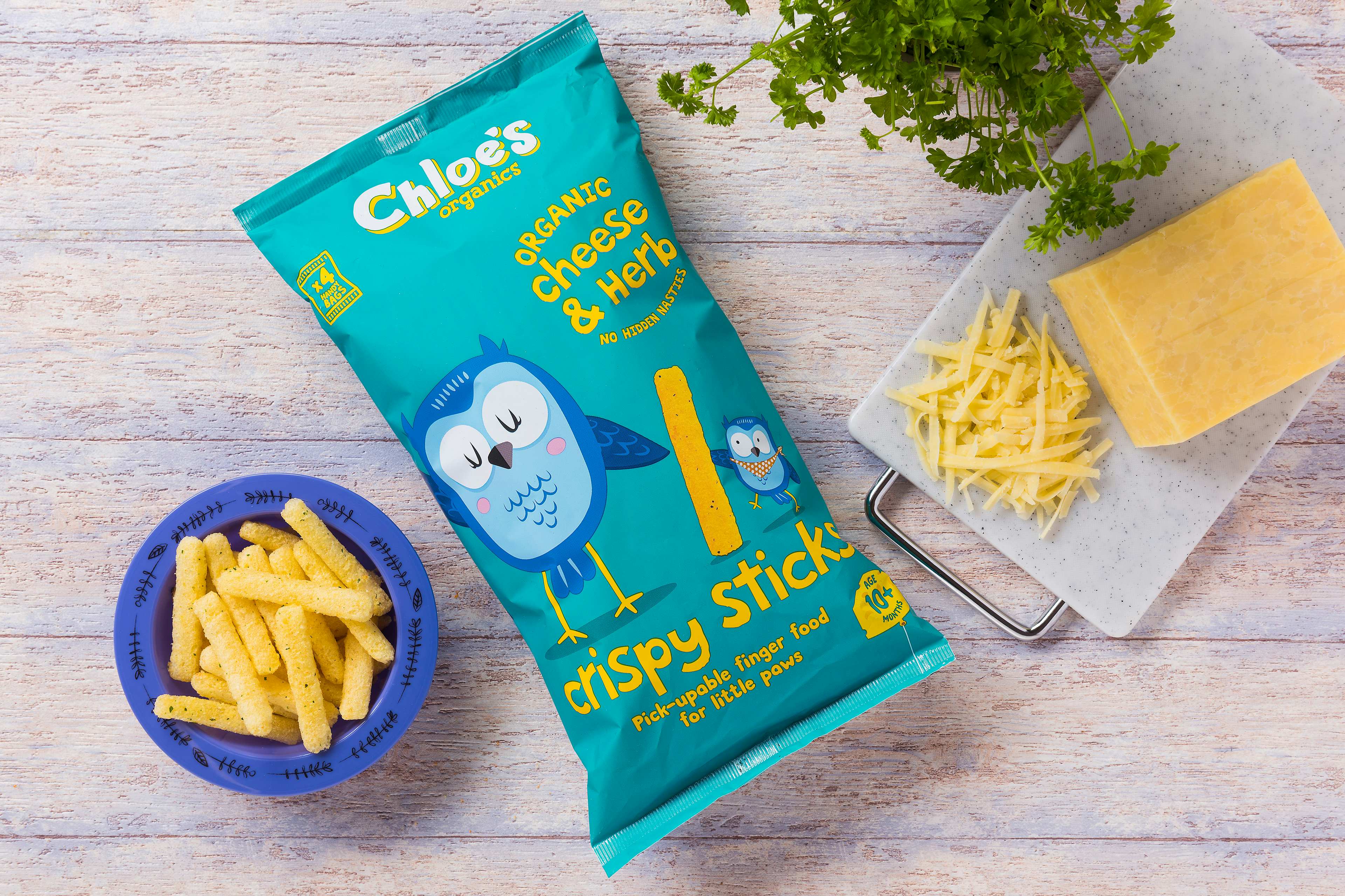Chloes organics Snacks Packaging photography