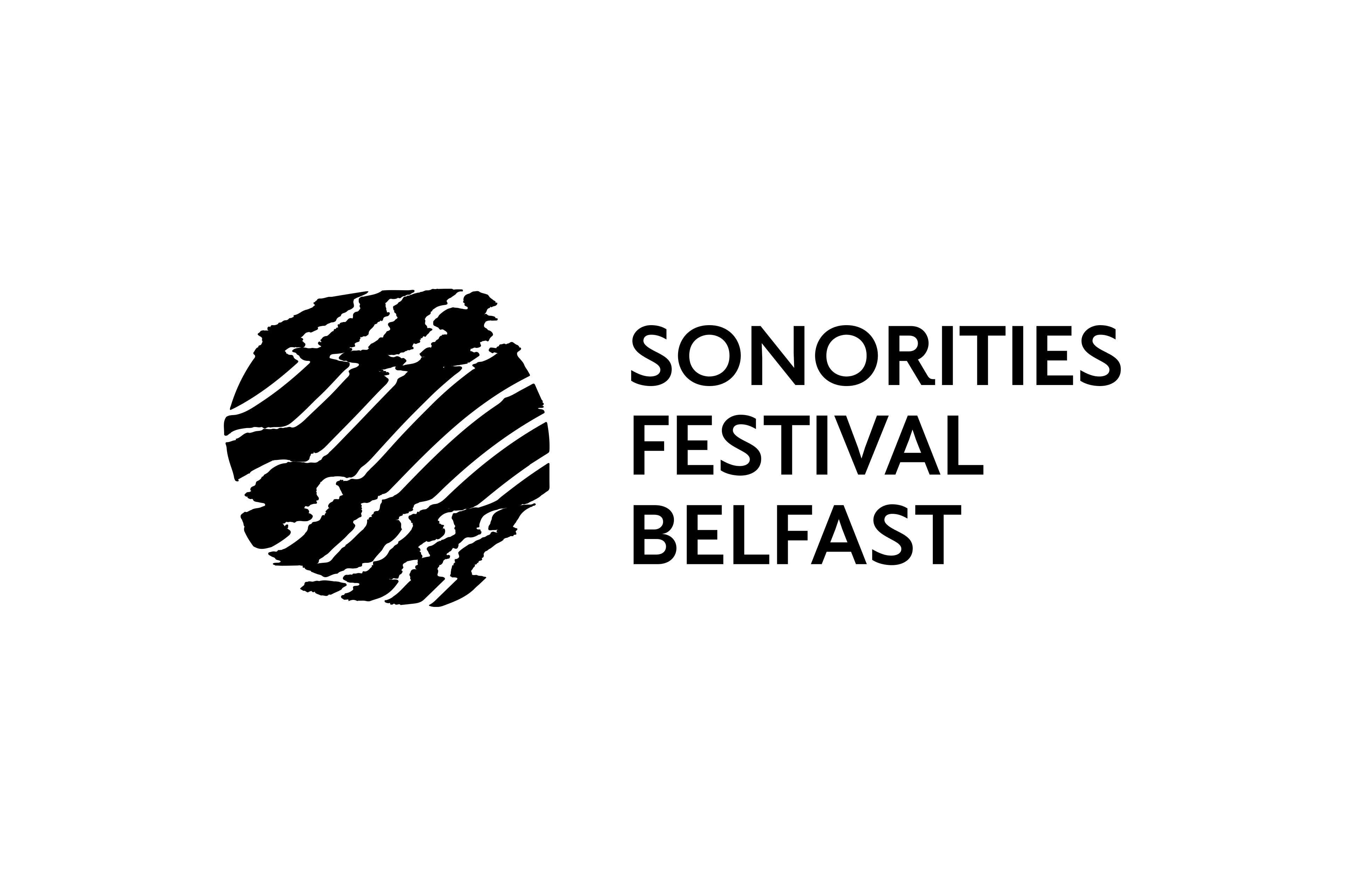 Plain black Sonorities Festival logo set against a white background.